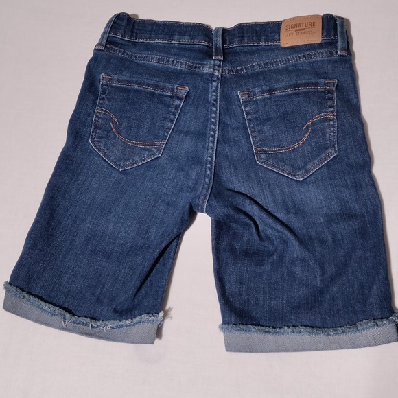 Levi Strauss Signature Kids Denim Bermuda Shorts Sz W8 Adjustable (W19"-W22") - Picture 8 of 16